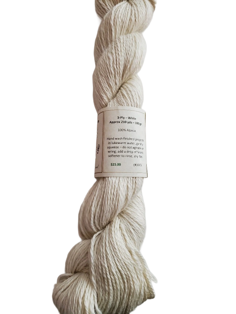 Cozy White Alpaca Yarn 3-Ply Softness Luxurious & Pure SKU 300 Get Yours Now