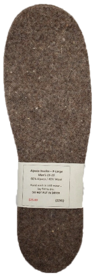 Luxurious Felted Alpaca Insoles – Cloud-Like Comfort in 22XL!